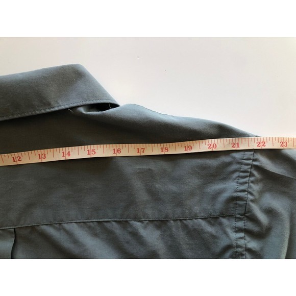 Protocol Men’s Button Up Short Sleeve Shirt Gray Blue 16 1/2 34-35 - Picture 8 of 8